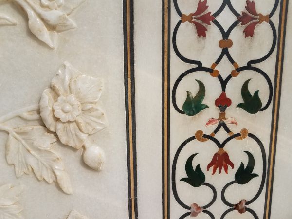 Taj Mahal and its gem inlay