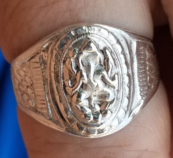 Steve's silver Ganesha ring