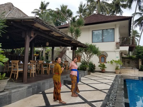 Girls at the resort